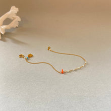 画像をギャラリービューアに読み込む, アマゾナイトと深海珊瑚のブレスレット