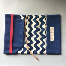 画像をギャラリービューアに読み込む, デニムブックカバー(ダークブルー)
