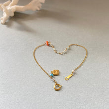 画像をギャラリービューアに読み込む, アマゾナイトと深海珊瑚のブレスレット