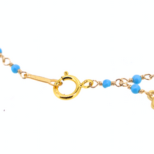 画像をギャラリービューアに読み込む, 練トルコと深海珊瑚のシャンク巻きブレスレット