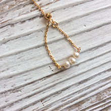 画像をギャラリービューアに読み込む, 淡水パールのチェーンリング【受注商品】