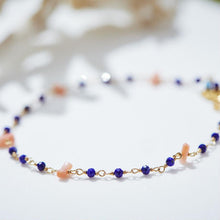 画像をギャラリービューアに読み込む, ラピスラズリと深海珊瑚のシャンク巻きブレスレット