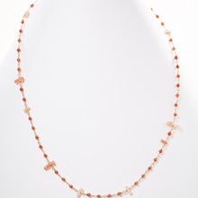 画像をギャラリービューアに読み込む, 【受注商品】染め珊瑚と深海珊瑚のシャンク巻きネックレス(60㎝)