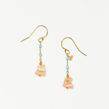 画像をギャラリービューアに読み込む, 深海珊瑚と練トルコのショートピアス