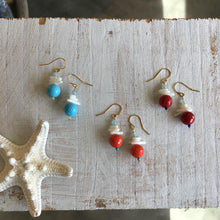画像をギャラリービューアに読み込む, ウミタケ珊瑚とカラービーズのピアス ★お好きな色が選べます