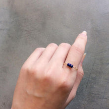 画像をギャラリービューアに読み込む, ラピスラズリのチェーンリング【受注商品】