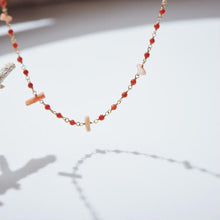 画像をギャラリービューアに読み込む, 【受注商品】染め珊瑚と深海珊瑚のシャンク巻きネックレス(60㎝)