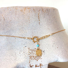 画像をギャラリービューアに読み込む, ブルーゴールドストーンの つぶつぶネックレス