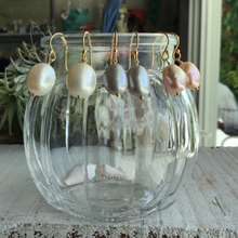 画像をギャラリービューアに読み込む, 淡水パールの1粒ピアス(グレー)