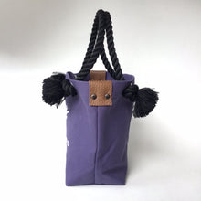 画像をギャラリービューアに読み込む, BRANCHES オリジナル　トートバッグ　＊珊瑚刺繍入り＊パープル(白刺繍、黒紐)
