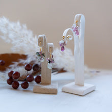 画像をギャラリービューアに読み込む, トルマリンとオパールのブーケピアス/ポスト
