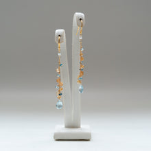 画像をギャラリービューアに読み込む, ✨NEW【11月の誕生石】ブルートパーズとシトリンのチェーンピアス
