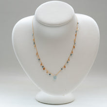 画像をギャラリービューアに読み込む, ✨NEW【11月誕生石】ブルートパーズ・リーフカット/粒々ネックレス
