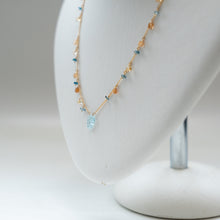 画像をギャラリービューアに読み込む, ✨NEW【11月誕生石】ブルートパーズ・リーフカット/粒々ネックレス
