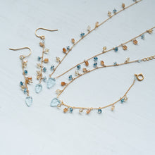 画像をギャラリービューアに読み込む, ✨NEW【11月誕生石】ブルートパーズのリーフカット/粒々ブレスレット

