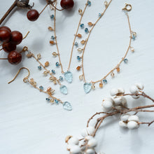 画像をギャラリービューアに読み込む, ✨NEW【11月誕生石】ブルートパーズ・リーフカット/粒々ネックレス
