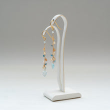 画像をギャラリービューアに読み込む, ✨NEW【11月の誕生石】ブルートパーズのリーフカット/チェーンピアス
