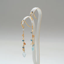 画像をギャラリービューアに読み込む, ✨NEW【11月の誕生石】ブルートパーズのリーフカット/チェーンピアス

