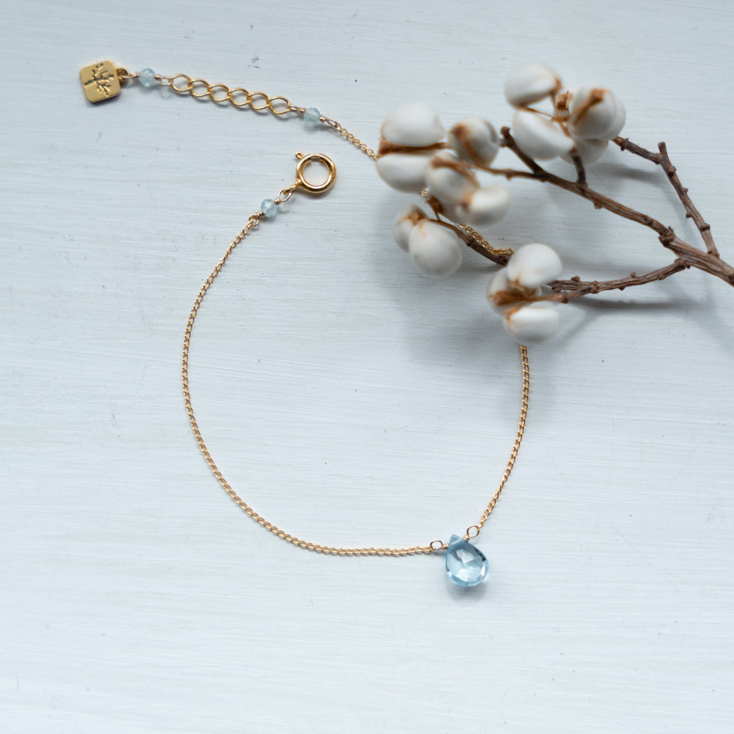 ✨NEW【11月誕生石】ブルートパーズのブレスレット/ペアシェイプ