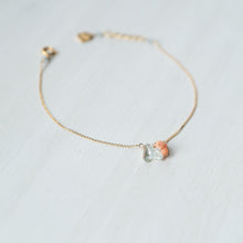 画像をギャラリービューアに読み込む, ✨NEW【3月誕生石】　アクアマリン・珊瑚チャームブレスレット
