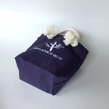 画像をギャラリービューアに読み込む, BRANCHES オリジナル　トートバッグS　＊珊瑚刺繍入り＊パープル(白刺繍、白紐）
