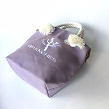 画像をギャラリービューアに読み込む, BRANCHES オリジナル　トートバッグS　＊珊瑚刺繍入り＊ウィステリア（白刺繍、白紐）
