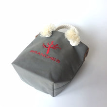 画像をギャラリービューアに読み込む, BRANCHES オリジナル　トートバッグ　＊珊瑚刺繍入り＊グレー（赤刺繍、白紐）
