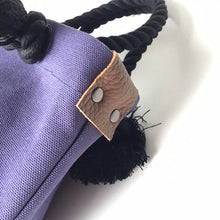 画像をギャラリービューアに読み込む, BRANCHES オリジナル　トートバッグ　＊珊瑚刺繍入り＊パープル(白刺繍、黒紐)
