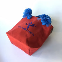 画像をギャラリービューアに読み込む, BRANCHES オリジナル　トートバッグS　＊珊瑚刺繍入り＊スカーレット（青刺繍、青紐）
