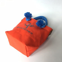 画像をギャラリービューアに読み込む, BRANCHES オリジナル　トートバッグS　＊珊瑚刺繍入り＊キャロット（グレー刺繍、青紐）
