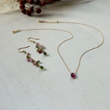 画像をギャラリービューアに読み込む, 【10月誕生石】トルマリンのネックレス/ペアシェイプ

