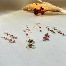 画像をギャラリービューアに読み込む, トルマリン チェーンピアス/グリーン
