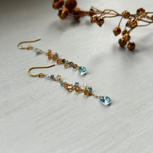 画像をギャラリービューアに読み込む, ✨NEW【11月の誕生石】ブルートパーズとシトリンのチェーンピアス
