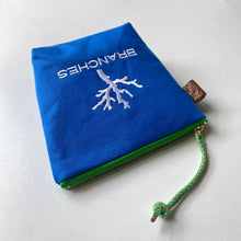 画像をギャラリービューアに読み込む, NEW✨　珊瑚ロゴ刺繍ポーチ　Sサイズ(ブルー)　
