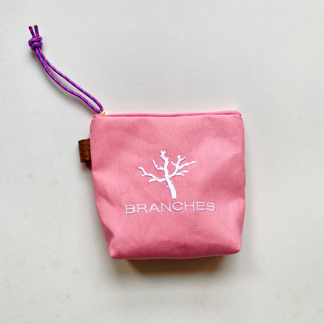 NEW✨　珊瑚ロゴ刺繍ポーチ　Sサイズ(ピンク)　