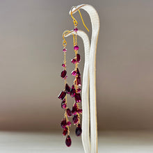 画像をギャラリービューアに読み込む, ✨NEW【1月誕生石】ガーネットチェーンピアス/ロング
