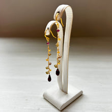 画像をギャラリービューアに読み込む, ✨NEW【1月誕生石】ガーネットmixチェーンピアス
