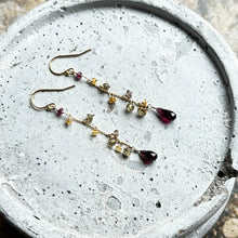 画像をギャラリービューアに読み込む, ✨NEW【1月誕生石】ガーネットmixチェーンピアス
