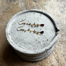 画像をギャラリービューアに読み込む, ✨NEW【1月誕生石】ガーネットmixチェーンピアス
