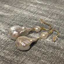 画像をギャラリービューアに読み込む, ✨NEW✨　淡水オイスターパールの2粒ピアス
