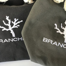 画像をギャラリービューアに読み込む, BRANCHES オリジナル　トートバック　＊珊瑚刺繍入り＊チャコール～白刺繡
