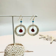画像をギャラリービューアに読み込む, ✨NEW✨ 白蝶ドーナツ・天然石ピアス
