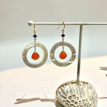 画像をギャラリービューアに読み込む, ✨NEW✨ 白蝶ドーナツ・天然石ピアス
