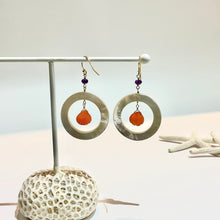 画像をギャラリービューアに読み込む, ✨NEW✨ 白蝶ドーナツ・天然石ピアス
