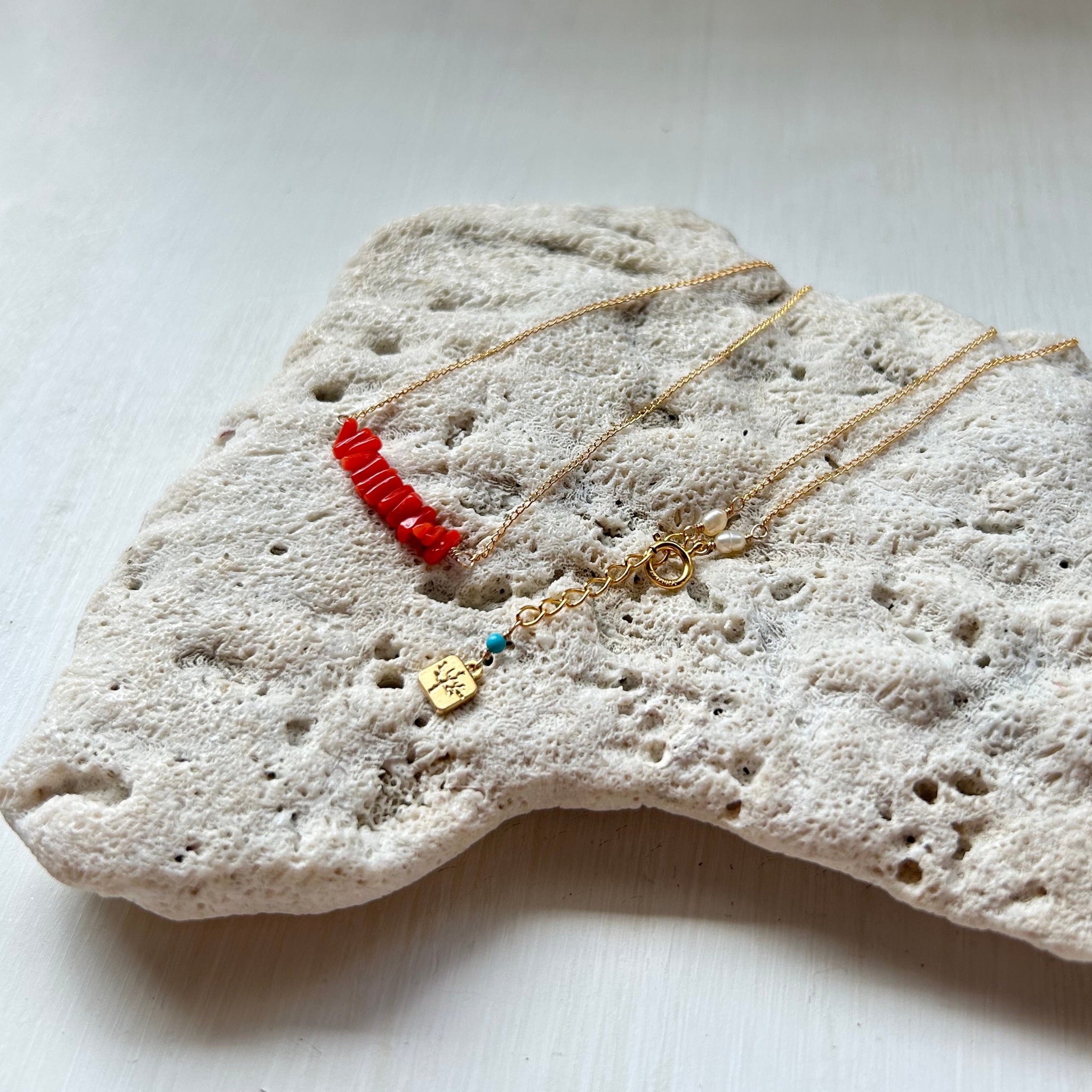 BRANCHES K14GF サルジ珊瑚ネックレス 石垣島アクセサリー