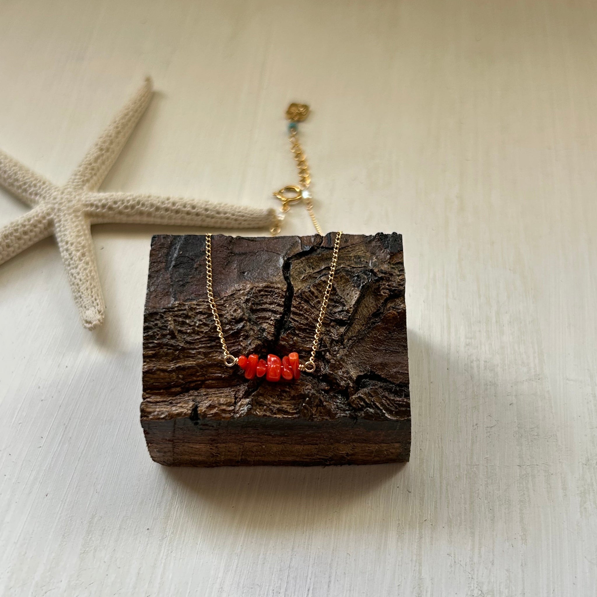 BRANCHES K14GF 赤珊瑚ブレスレット 石垣島アクセサリー