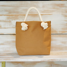 画像をギャラリービューアに読み込む, BRANCHES オリジナル　トートバッグМ　＊珊瑚刺繍入り＊モカ（青刺繍、白紐）
