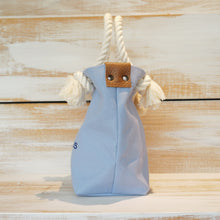 画像をギャラリービューアに読み込む, BRANCHES オリジナル　トートバッグ　＊珊瑚刺繍入り＊サックス（グレー刺繍、白紐）
