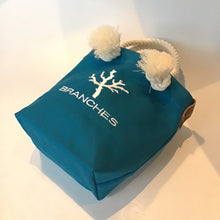 画像をギャラリービューアに読み込む, BRANCHES オリジナル　トートバッグS　＊珊瑚刺繍入り＊ダークブルー(白刺繍、白紐)
