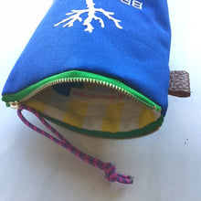 画像をギャラリービューアに読み込む, 珊瑚ロゴ刺繍ポーチ　Sサイズ(ブルー)
